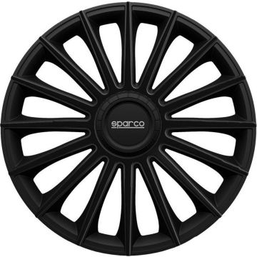 4-Delige Sparco Wieldoppenset Treviso 14-inch zwart