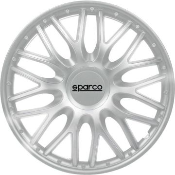 4-Delige Sparco Wieldoppenset Roma 13-inch zilver