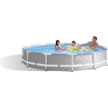 Intex Opzetzwembad - Prism Frame - 305 x 76 m - Familiebad - Grijs