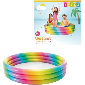 Intex opblaasbaar Zwembad - Regenboog - Kinderzwembad - 147x33cm