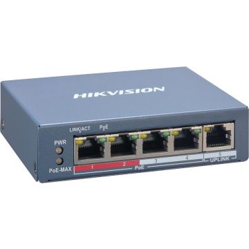 Hikvision DS-3E1105P-EI Pro-serie 4 poort Fast Ethernet Smart managed POE switch