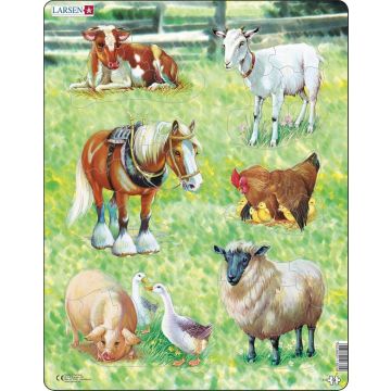 Larsen Legpuzzel Maxi Kinderboerderij Junior Karton 34 Stukjes