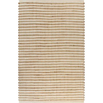 vidaXL Vloerkleed 120x180 cm handgeweven jute naturel en wit