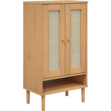 vidaXL-Schoenenkast-SENJA-59,5x35x107-cm-rattan-look-grenenhout-bruin