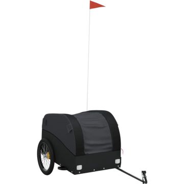 vidaXL-Fietstrailer-45-kg-ijzer-zwart