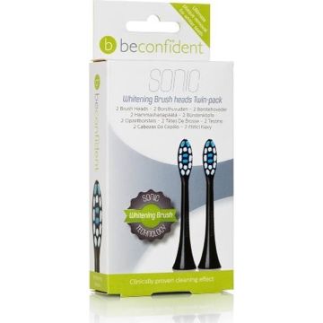 Beconfident Sonic Toothbrush Heads Whitening Black Set 2 Pcs