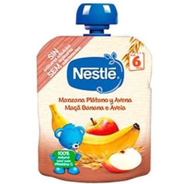 Nestle 2x Nestlé Sachet Naturnes Apple Banana Oatmeal 6 Months 90g