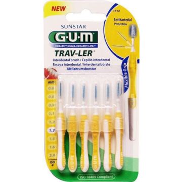 Gum Travler Ragers 1.3mm Geel - 6 stuks