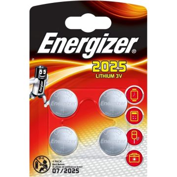 Energizer Batterij Knoopcel Lithium 3v Cr2025 4 Stuks