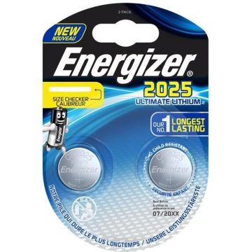 Energizer Batterij Knoopcel Ultimate Lithium 3v Cr2025 2 Stuks