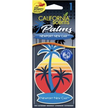 California Scents Palm Tree Luchtverfrisser - Auto Geurhanger - Auto Verfrisser - Newport New Car