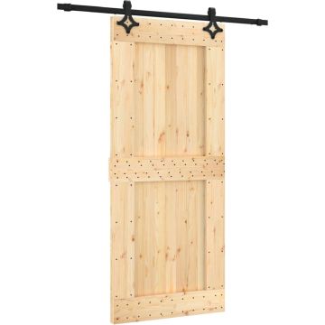 vidaXL-Schuifdeur-met-beslag-90x210-cm-massief-grenenhout