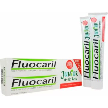 Fluocaril Junior Red Fruits Tooth Paste 2x75ml