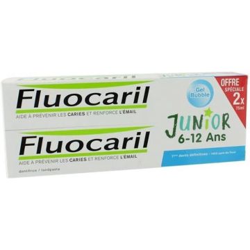 Fluocarila(r) Junior 6-12 Years Pack Bubble Flavour Toothpaste 2x 75ml