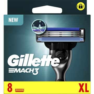 Gillette Mach3 Scheermesjes Voor Mannen - 8 Stuks