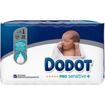 Dodot Pro Sensitive Size 1 2-5kg 38u