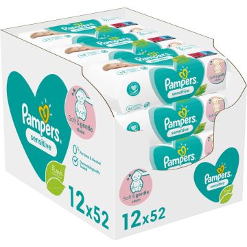 Pampers - Billendoekjes Sensitive Navulpak - 624 doekjes