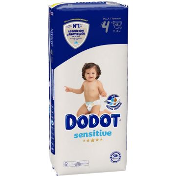 Wegwerpluiers Sensitive Dodot Maat 4 (48 uds)