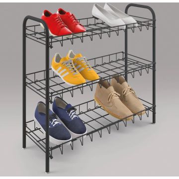 Tomado Metaltex - Shoe 3 - Schoenenrek voor 9 paar schoenen - zwart