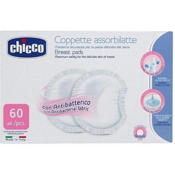 Chicco zoog/borstcompressen 60 stuks( verpakt in folie)