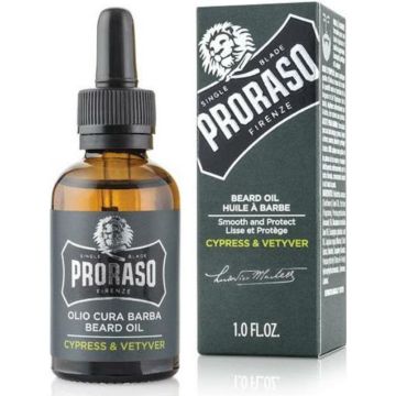 Baard Olie Proraso Cypress &amp; Vetyver (30 ml)