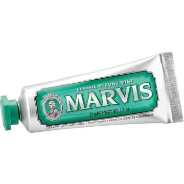 Marvis Tandpasta Classic Strong Mint 25 Ml Zilver/groen