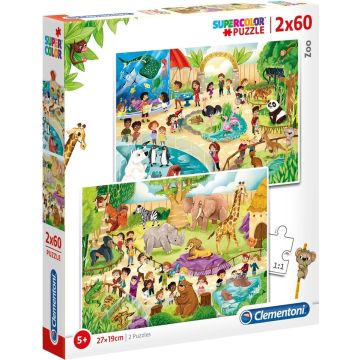 Clementoni Legpuzzel Dierentuin 2-in-1 Karton 120 Stukjes