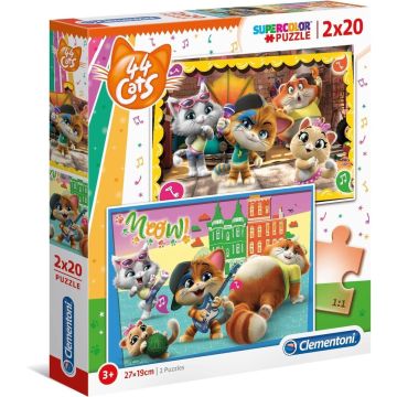 Clementoni Legpuzzel 44 Cats Junior Karton 40 Stukjes