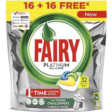 Dishwasher lozenges Fairy All in 1 Platinum Fresh (24 Units)