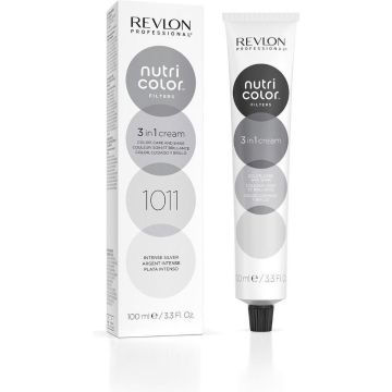 Permanente kleurcrme Revlon Nutri Color 1011 - Intense Silver 3 in 1 (100 ml)