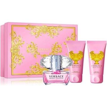 Versace Bright Crystal - Edt 50ml &amp; Bodylotion 50ml &amp; Showergel 50ml - Geurengeschenksets