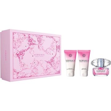 Versace Bright Crystal Giftset - 50 ml eau de toilette spray + 50 ml showergel + 50 ml bodylotion - cadeauset voor dames