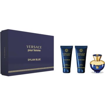 Versace - Dylan Blue Pour Femme - Geschenkset - Eau de Parfum 50 ml + Body Lotion 50 ml + Shower Gel 50 ml - Voor vrouwen