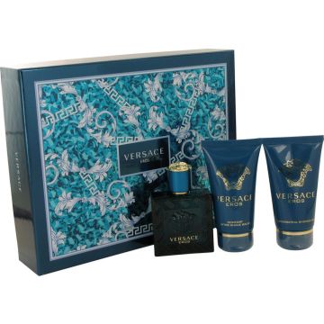 Versace - Eros Gift Set 50 Ml Edt, Shower Gel And Eros 50 Ml After Shave Balsam Eros 50 Ml