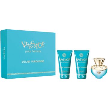 Versace pour Femme Dylan Turquoise EDT 50 ml + Body Lotion 50 ml + Shower Gel 50 ml - Geschenkset