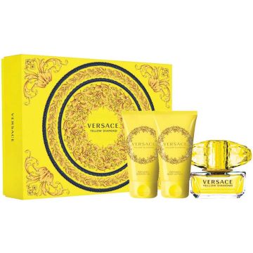 Versace Yellow Diamond Giftset- 50 ml eau de toilette spray + 50 ml showergel + 50 ml bodylotion - cadeauset voor dames