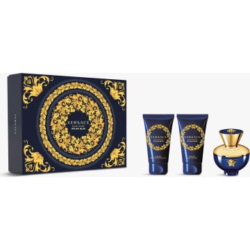 Versace Dylan Blue pour Femme Giftset - 50 ml eau de parfum spray + 50 ml showergel + 50 ml bodylotion - cadeauset voor dames