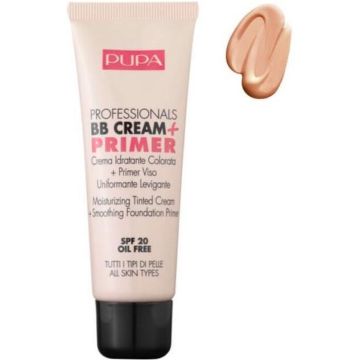 Pupa Milano BB Cream + Primer For Combination To Oily Skin - 001 Nude