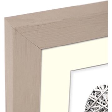 ZEP - Houten fotolijst taupe met passe-partout Regent 2 formaat 20x30 / 30x40 cm - V32342