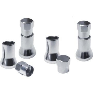 Simoni Racing Set ventielkapjes 'Chrome Valve' - Chroom