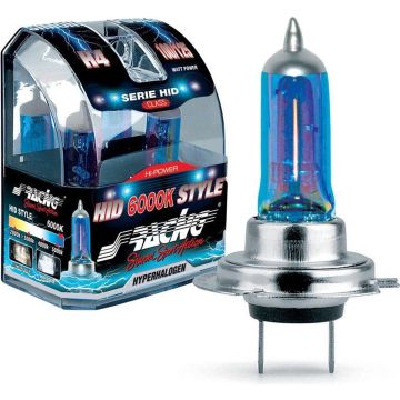 Simoni Racing Halogeen Lampen 'HID Style' H1 (6000K) Hyperwhite 12V/55W, set à 2 stuks ECE-R37