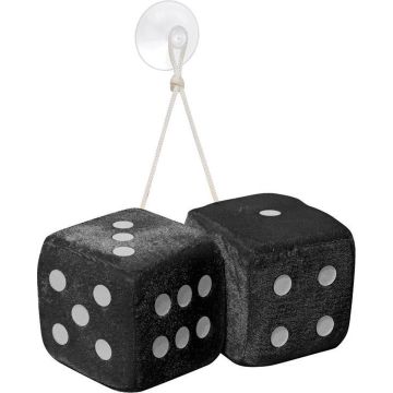 Simoni Racing Microfibre Big Dices 10x10cm - Zwart - Set à 2 stuks