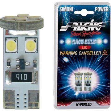 Simoni Racing T10 8-LED 3W Canbus Lampen - Ultrawhite - Set à 2 stuks