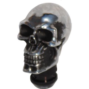 Simoni Racing Pookknop Skull - Chroom + Zwarte Ogen