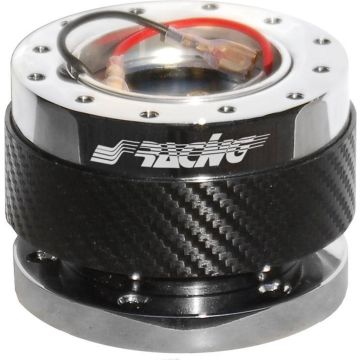 Simoni Racing Quick Release stuurnaaf Carbon/Chroom - Lengte 55mm