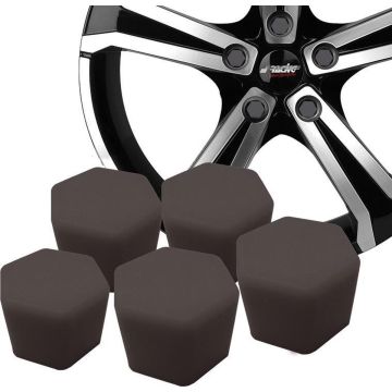 Simoni Racing Wielmoerkapjes Soft Sil - 17mm - Zwart - Set à 20 stuks