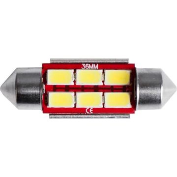 Simoni Racing Festoon 6-LED 36mm Lampen 'Canbus No-Polarity' - Wit - Set à 2 stuks