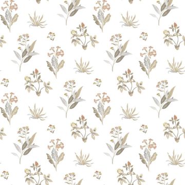 Blooming Garden 6 - Planten - Behang - Wallpaper - Vliesbehang - Bruin - 0,53 x 10,05 M.