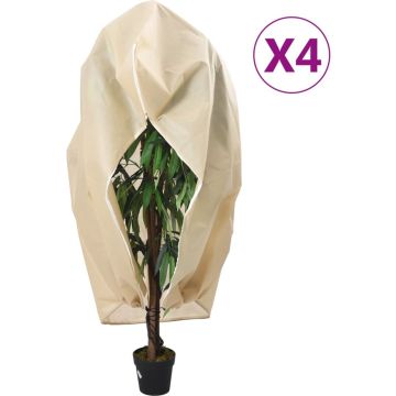 vidaXL-Plantenhoezen-met-ritssluiting-4-st-70-g/m²-1x1,55-m