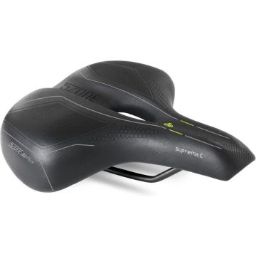 Fietszadel Selle Bassano Suprema 5zone EL City met elastomere demping - zwart